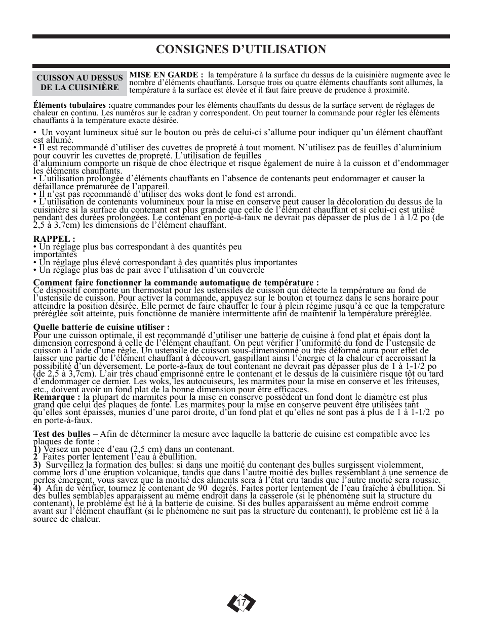 Consignes d’utilisation | Danby DER2009W User Manual | Page 17 / 32