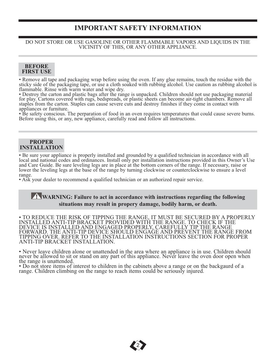 Important safety information | Danby DER2009W User Manual | Page 3 / 32