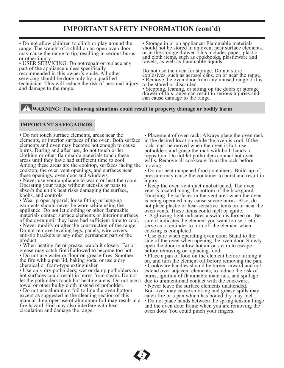 Important safety information (cont’d) | Danby DER2009W User Manual | Page 4 / 32