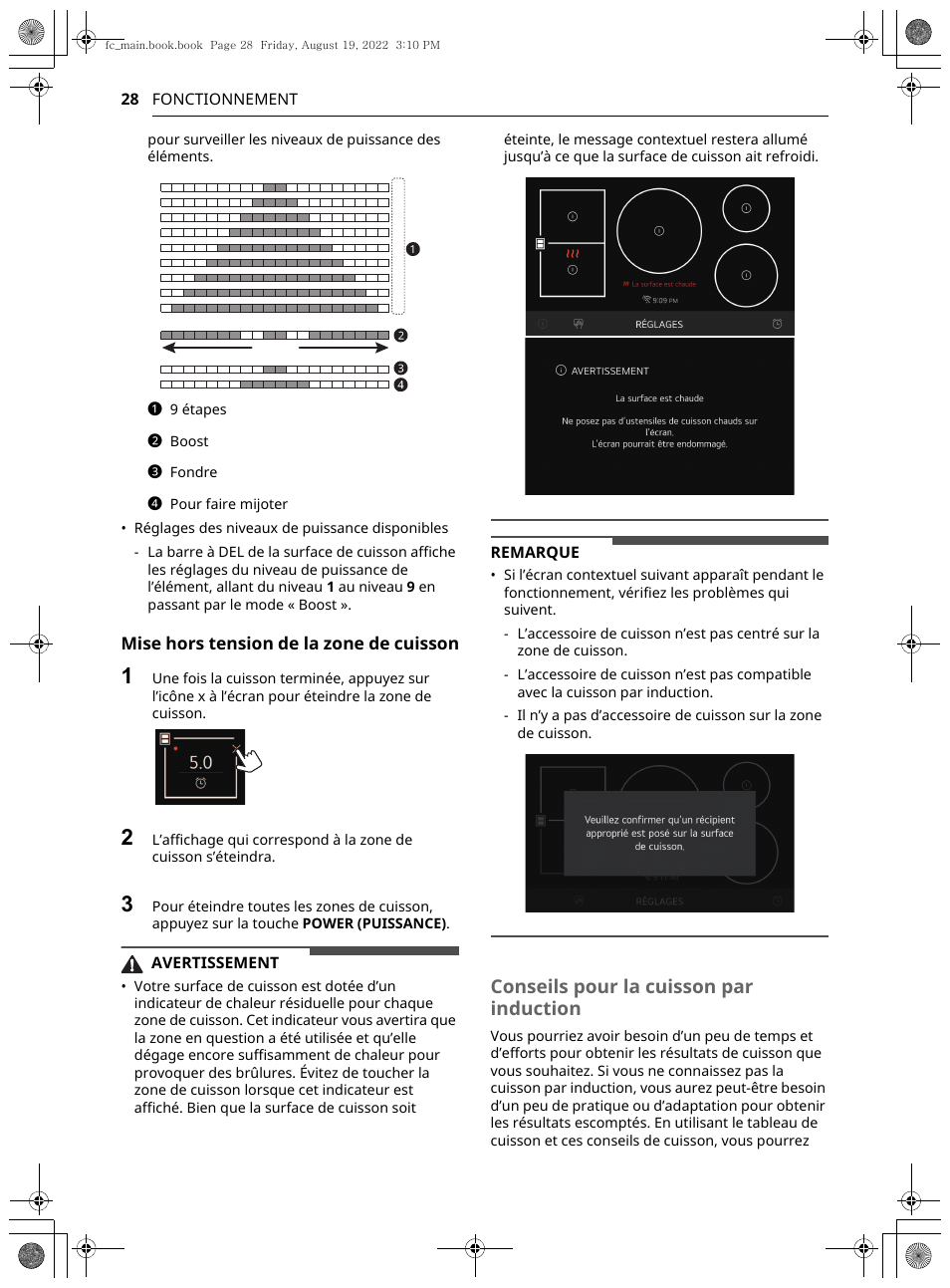 Conseils pour la cuisson par induction | LG Studio 36 Inch Induction Cooktop Owners Guide User Manual | Page 126 / 148