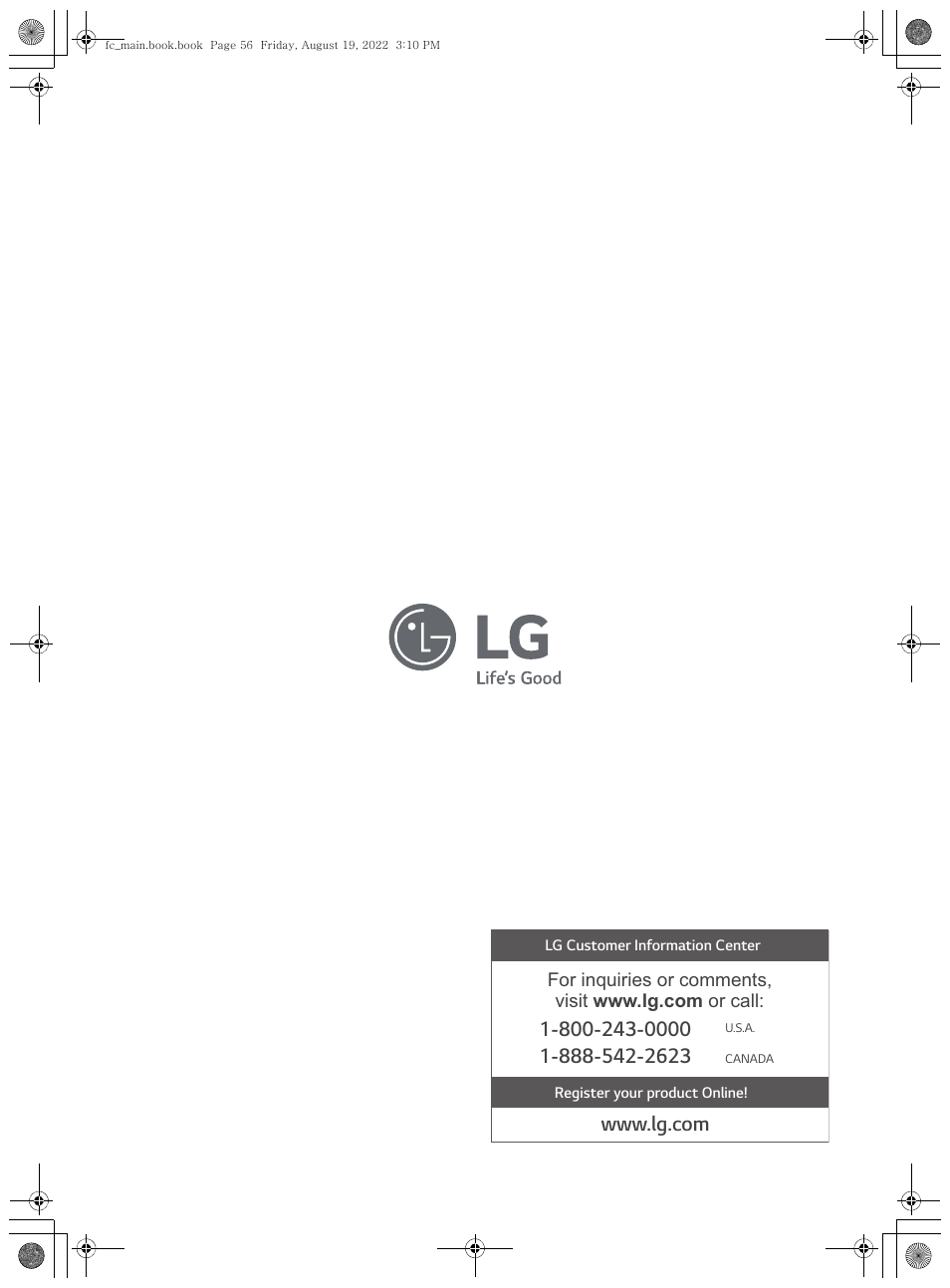 LG Studio 36 Inch Induction Cooktop Owners Guide User Manual | Page 148 / 148