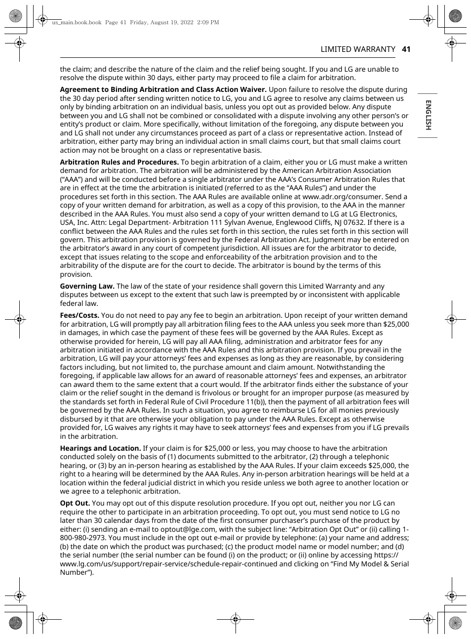 LG Studio 36 Inch Induction Cooktop Owners Guide User Manual | Page 41 / 148