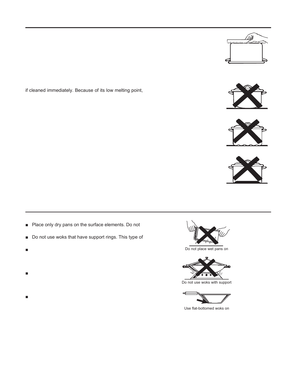 Cookware for radiant glass cooktop, Using the cookt o p | GE Profile 30 Inch Electric Cooktop Owners Guide User Manual | Page 10 / 58