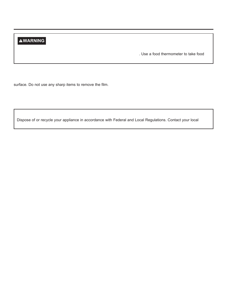 Read all instructions before using the appliance | GE Profile 30 Inch Electric Cooktop Owners Guide User Manual | Page 5 / 58
