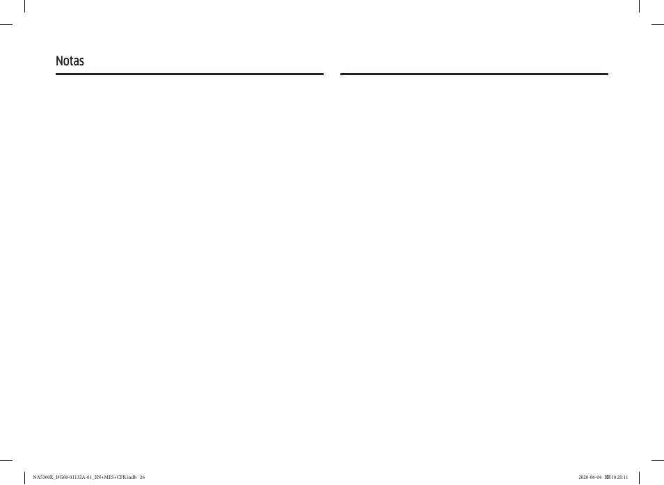 Notas | Samsung 36 Inch Gas Cooktop User Manual User Manual | Page 54 / 84