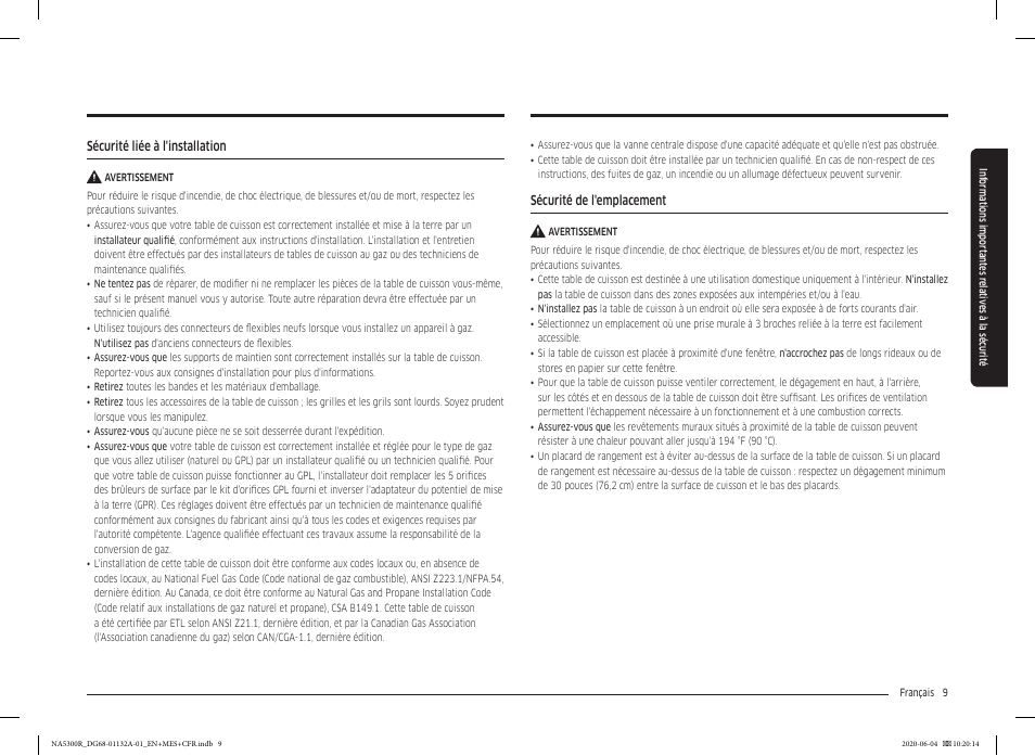 Samsung 36 Inch Gas Cooktop User Manual User Manual | Page 65 / 84