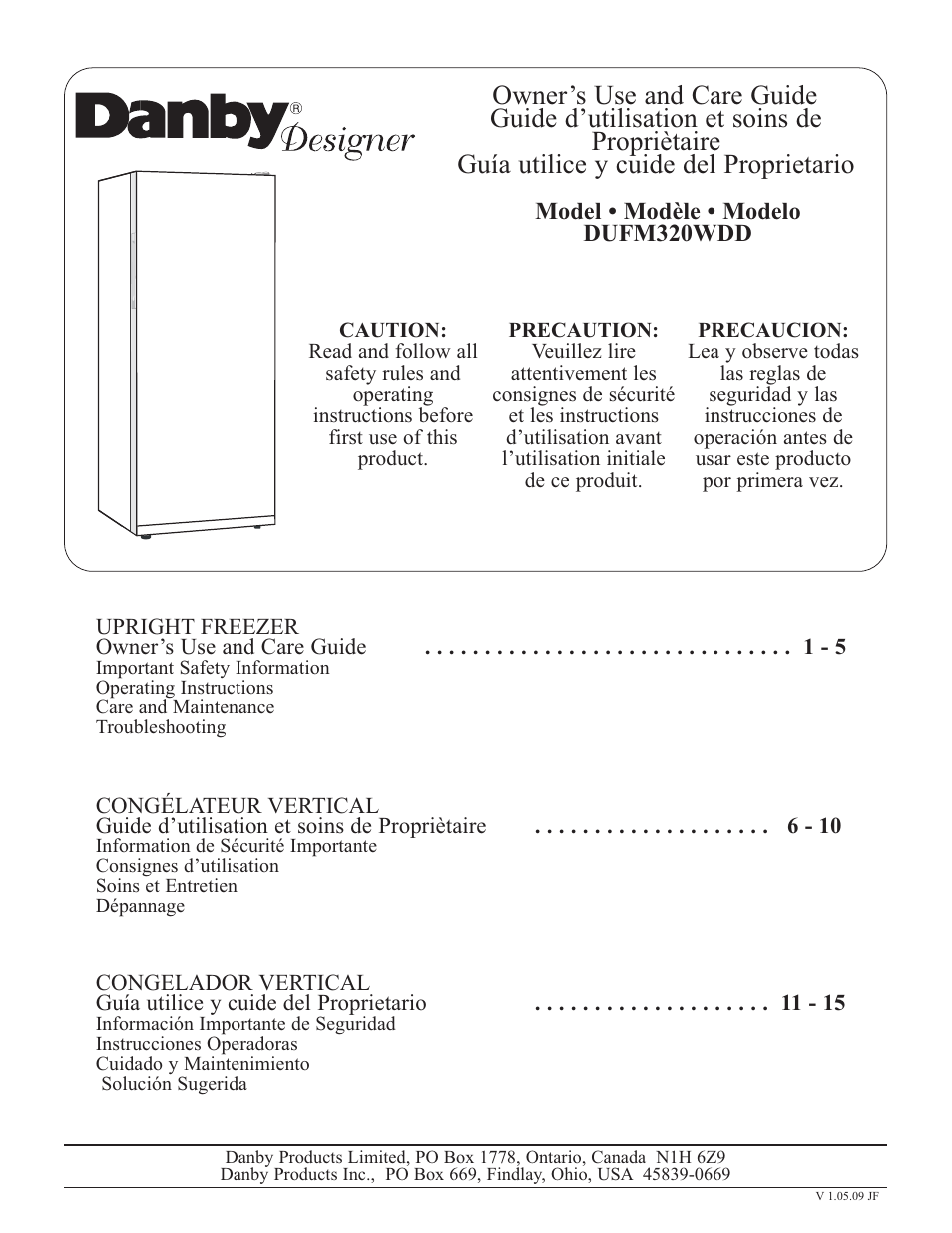 Danby DUFM320WDD User Manual | 14 pages