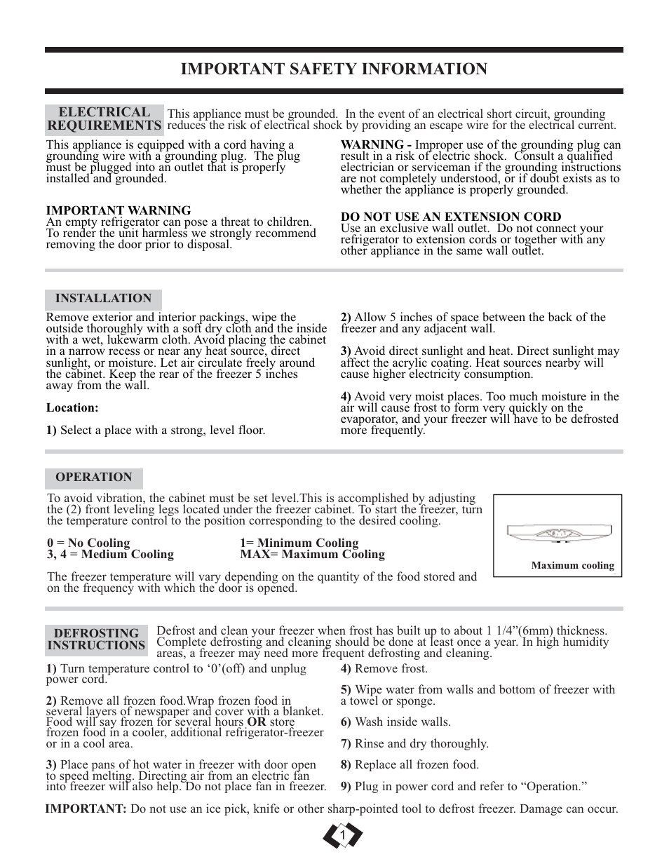 Important safety information | Danby DUFM320WDD User Manual | Page 2 / 14