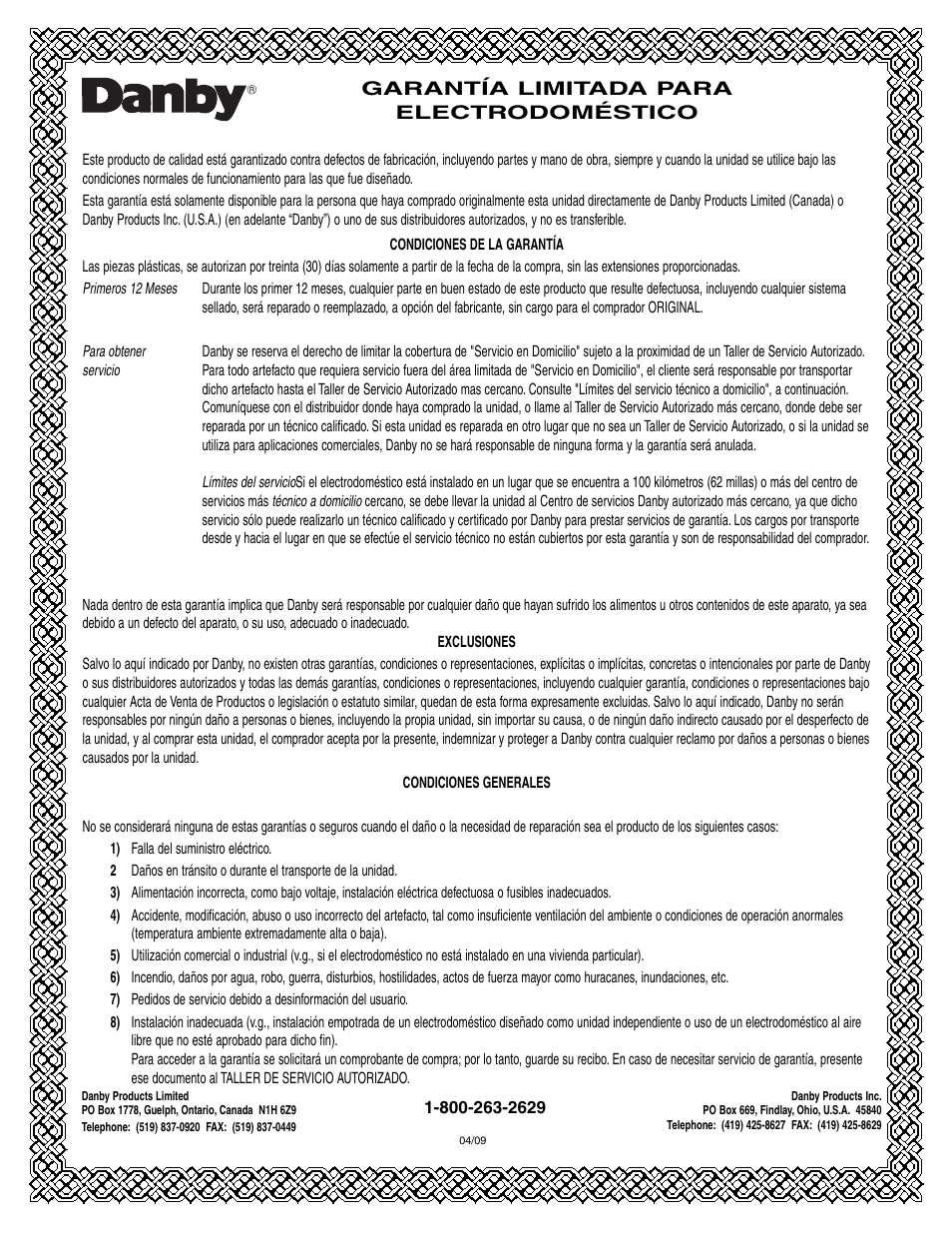 Danby DKC146SLDB User Manual | Page 44 / 45