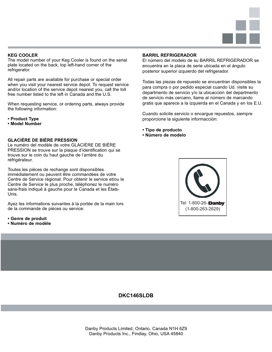 Danby DKC146SLDB User Manual | Page 45 / 45