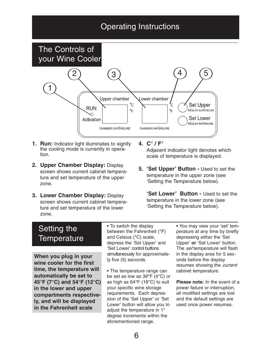 The controls of your wine cooler | Danby DWC516BLS User Manual | Page 7 / 38