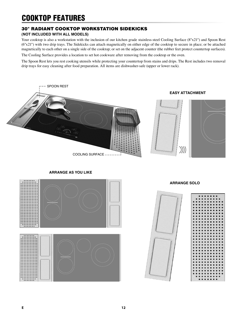 Sharp 24 Inch Drop-In Cooktop Owner Manual User Manual | Page 12 / 44