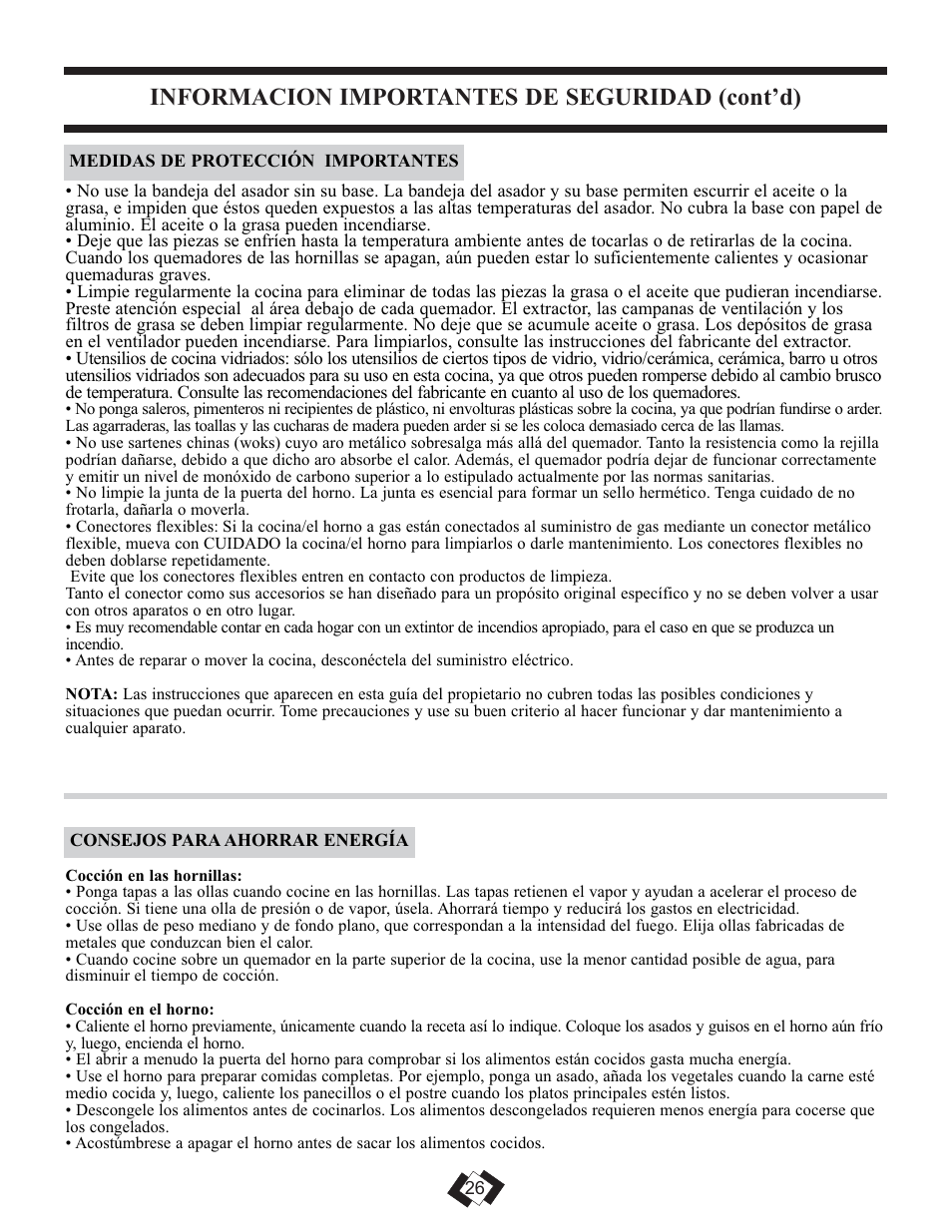 Informacion importantes de seguridad (cont’d) | Danby DR2009WGLP User Manual | Page 16 / 35