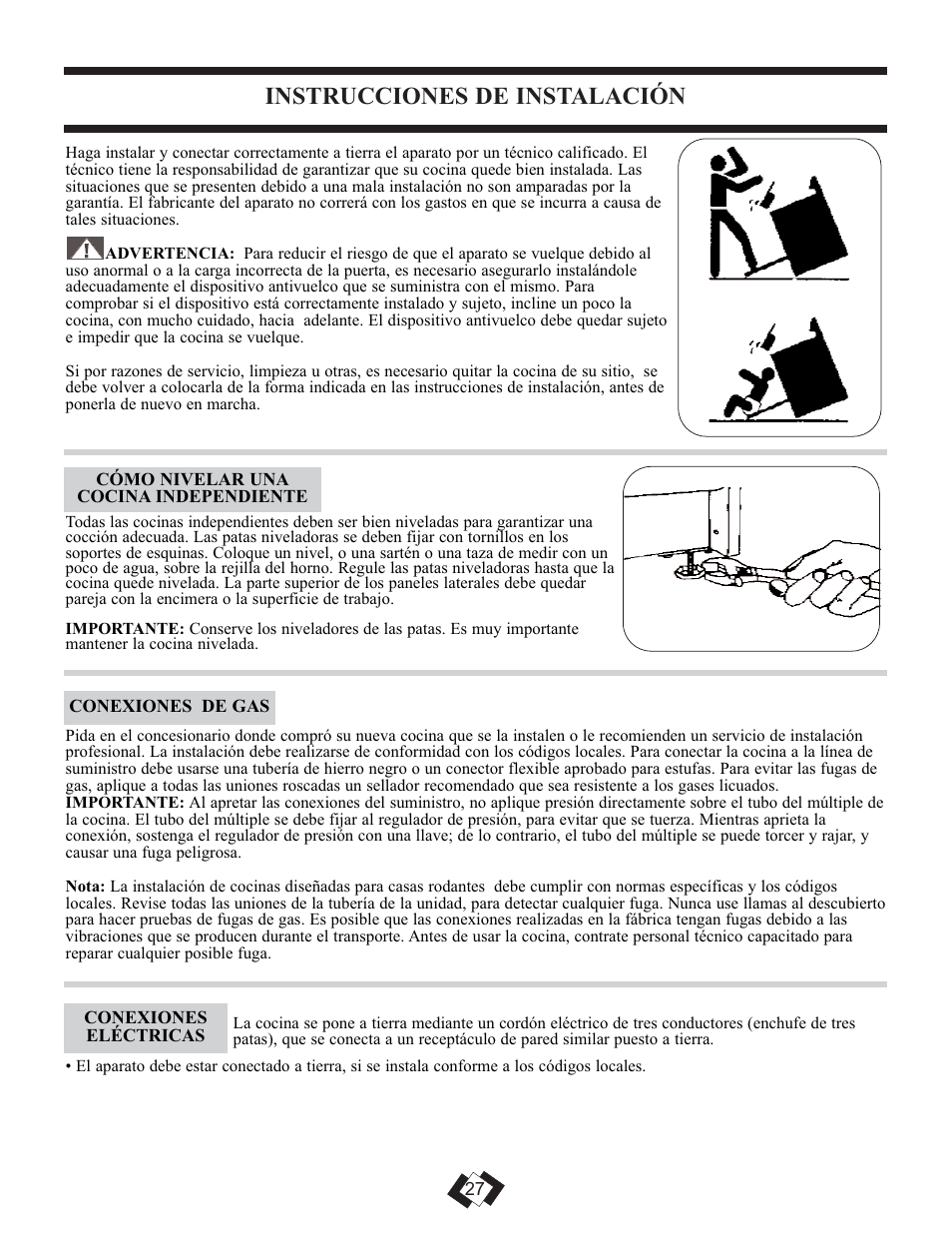 Instrucciones de instalación | Danby DR2009WGLP User Manual | Page 17 / 35