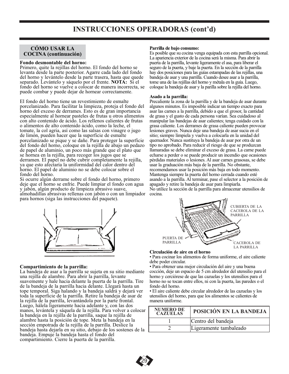 Instrucciones operadoras (cont’d) | Danby DR2009WGLP User Manual | Page 19 / 35