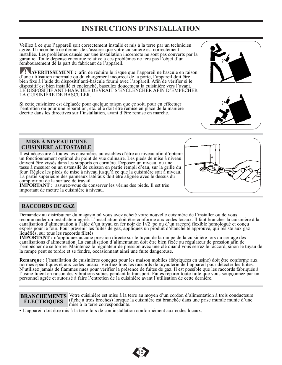 Instructions d'installation | Danby DR2009WGLP User Manual | Page 28 / 35
