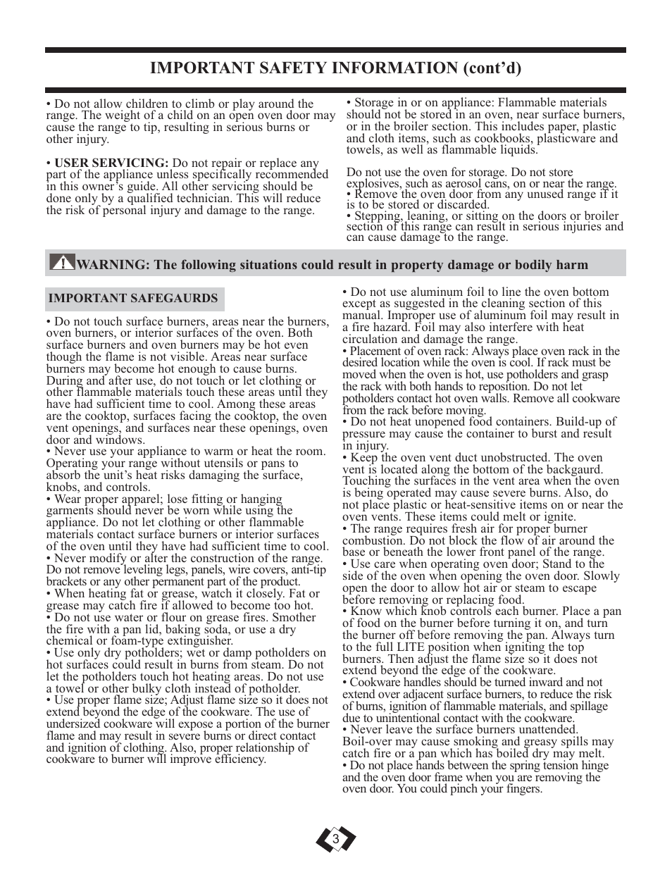 Important safety information (cont’d) | Danby DR2009WGLP User Manual | Page 4 / 35