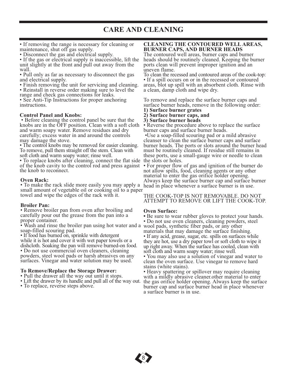 Care and cleaning | Danby DR2009WGLP User Manual | Page 9 / 35