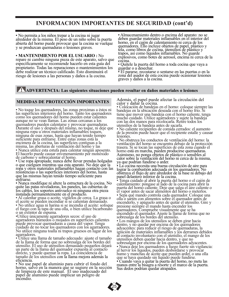 Informacion importantes de seguridad (cont’d) | Danby DR299BLSGLP User Manual | Page 15 / 35