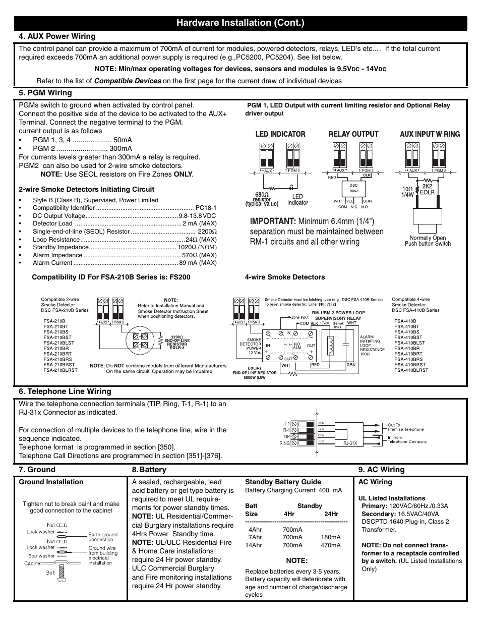 Hardware installation (cont.) | DSC POWERSERIES PC1616 User Manual | Page 4 / 16