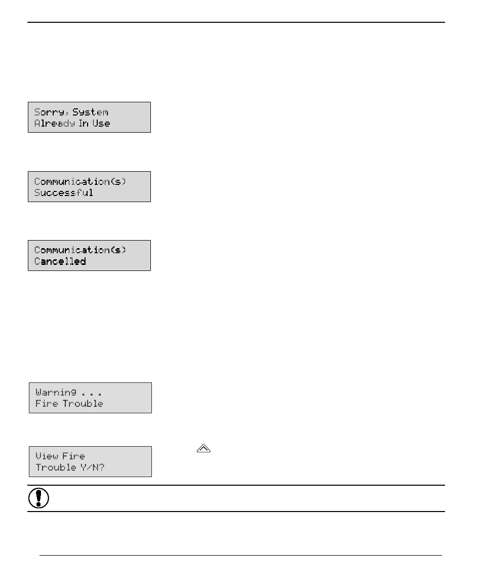 5 system status messages, 5a - system in use, 5b - communications successful | 5c - communications cancelled, 5d - fire troubles, System status messages, 5system status messages | DSC WLS900 User Manual | Page 8 / 28