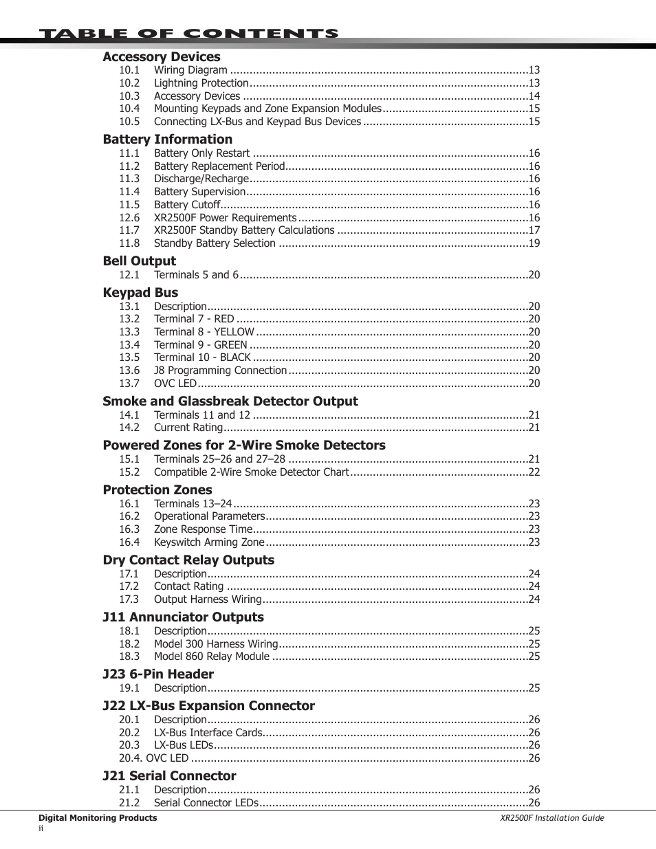 DMP Electronics XR2500F User Manual | Page 4 / 60