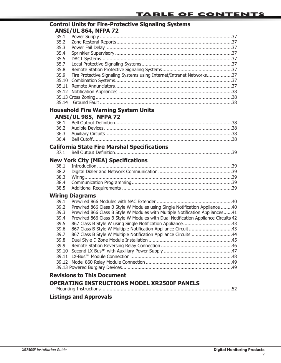 DMP Electronics XR2500F User Manual | Page 7 / 60