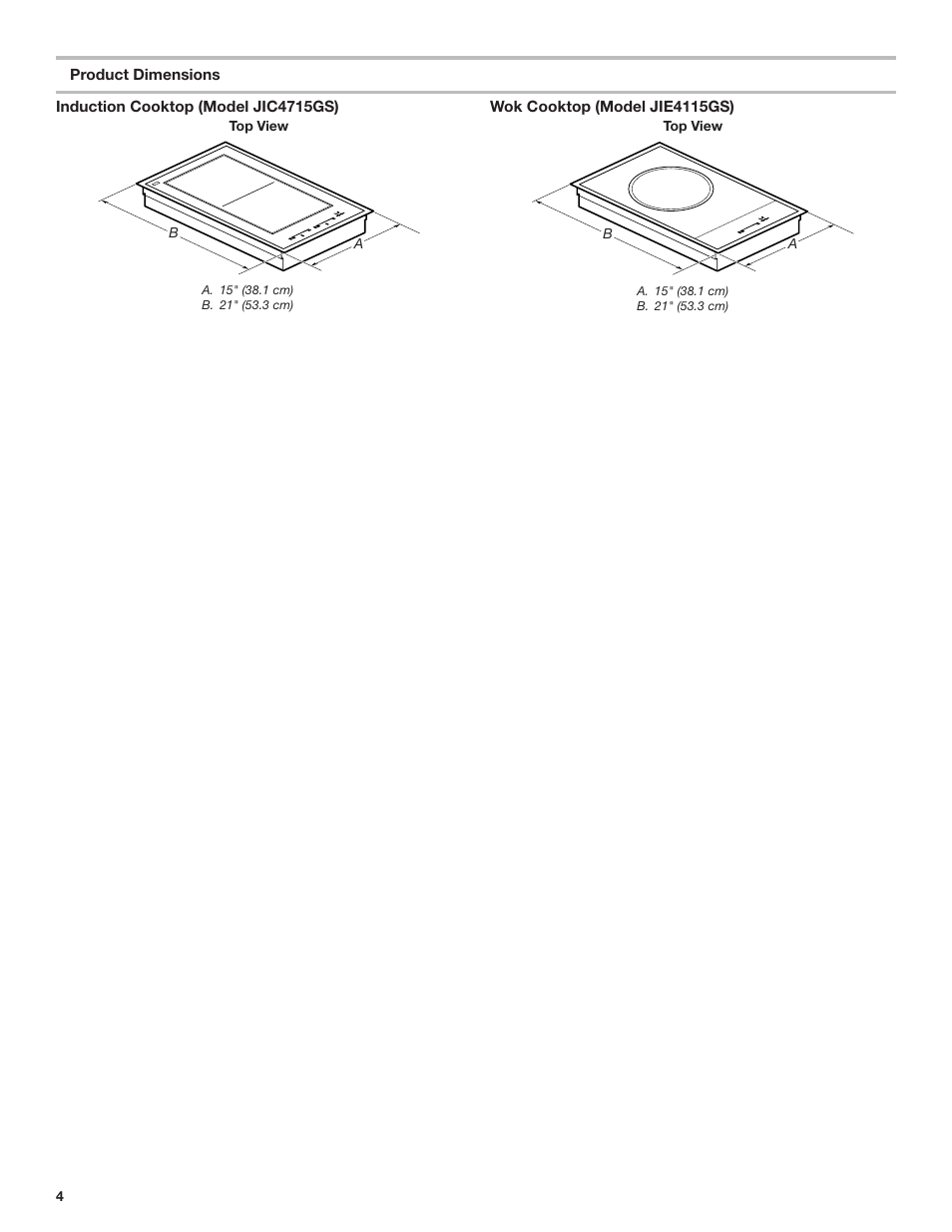 JennAir Custom Series 15 Inch Induction Wok Installation Instructions User Manual | Page 4 / 18