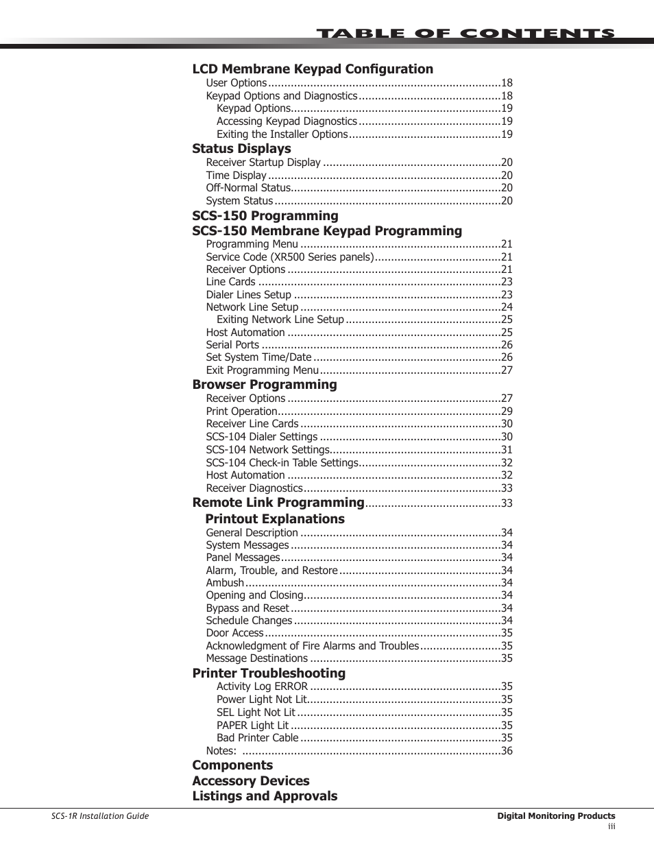 DMP Electronics Security Control Receiver SCS-1R User Manual | Page 5 / 42