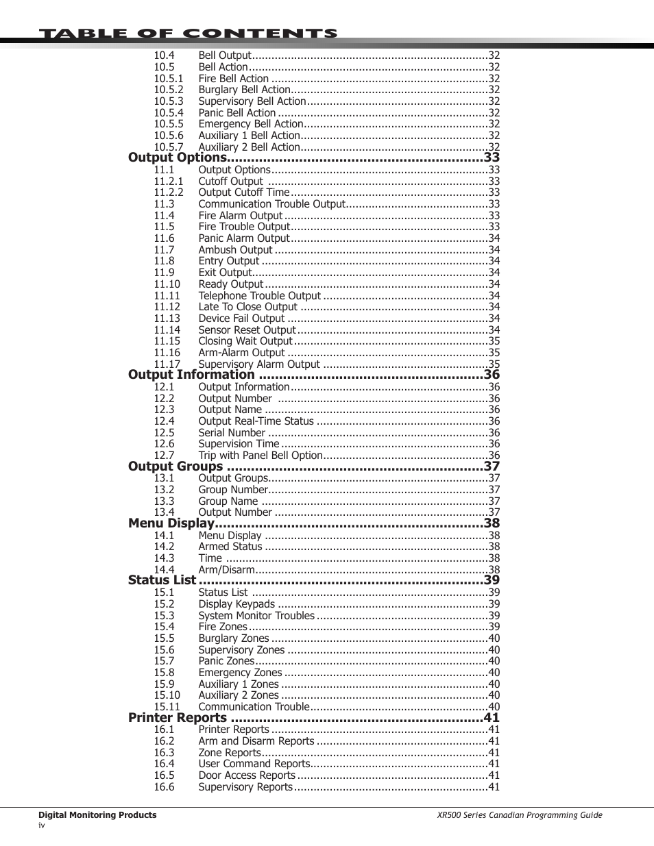 DMP Electronics DMP Command Processor Panel XR500 User Manual | Page 6 / 85