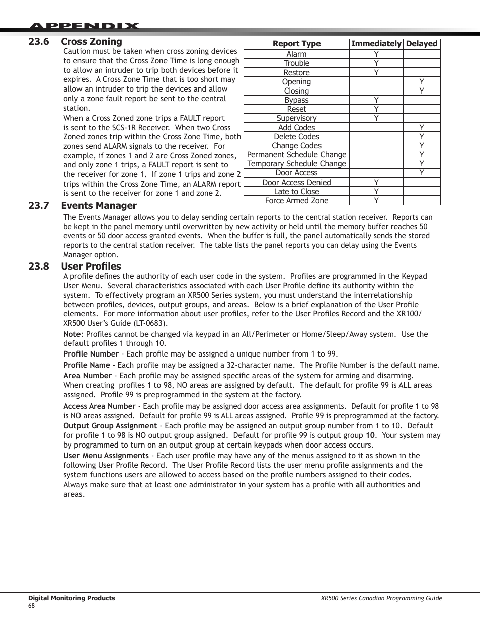 10 fa series transmitter information, Cross talk, Fa series transmitter information | DMP Electronics DMP Command Processor Panel XR500 User Manual | Page 77 / 85