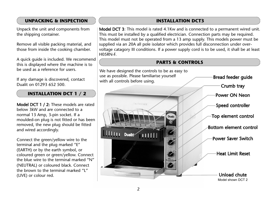 Dualit DCT 2 User Manual | Page 3 / 7