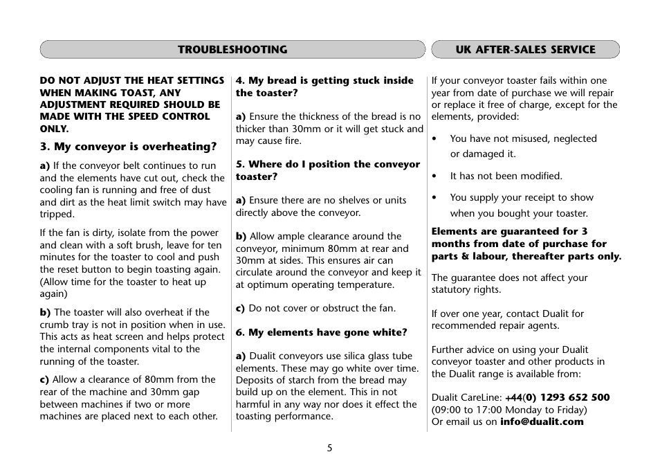 Dualit DCT 2 User Manual | Page 6 / 7