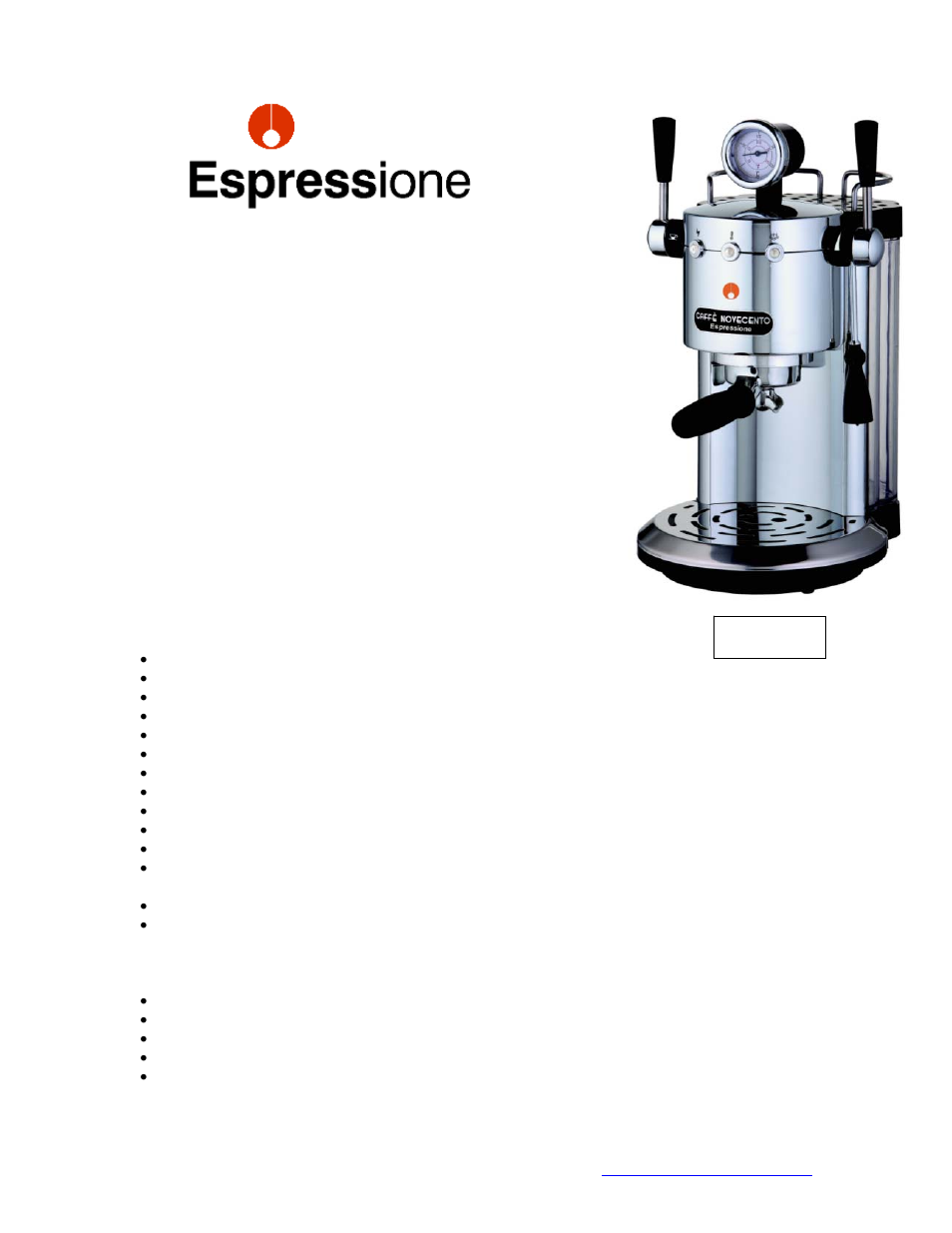 Dualit Caff Novecento 1387 User Manual | 1 page