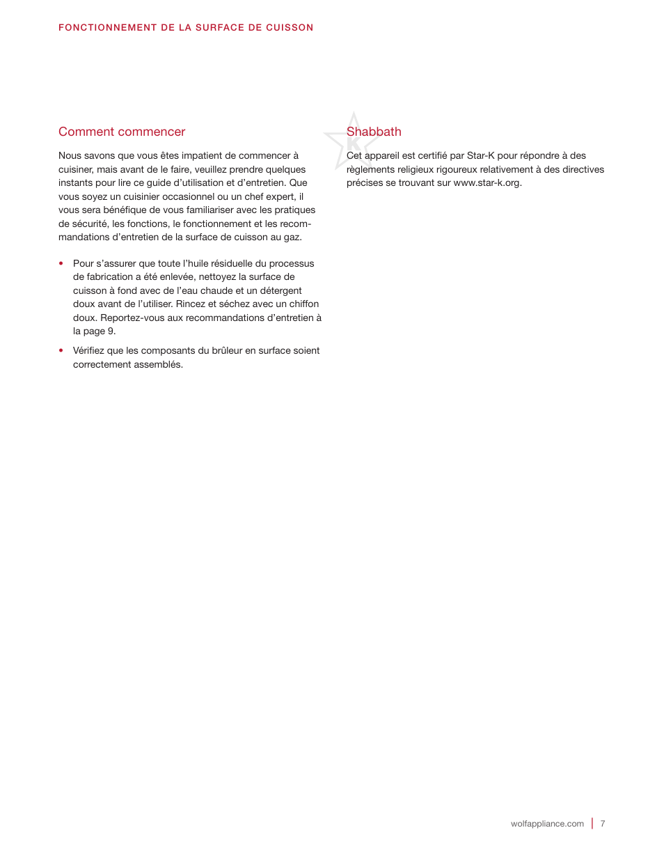 Wolf 36 Inch Cooktop Use and Care Guide User Manual | Page 27 / 32
