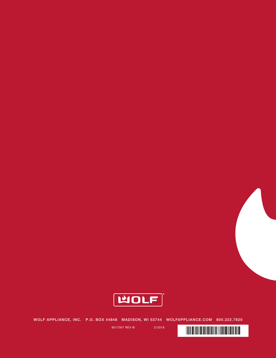 Wolf 36 Inch Cooktop Use and Care Guide User Manual | Page 32 / 32