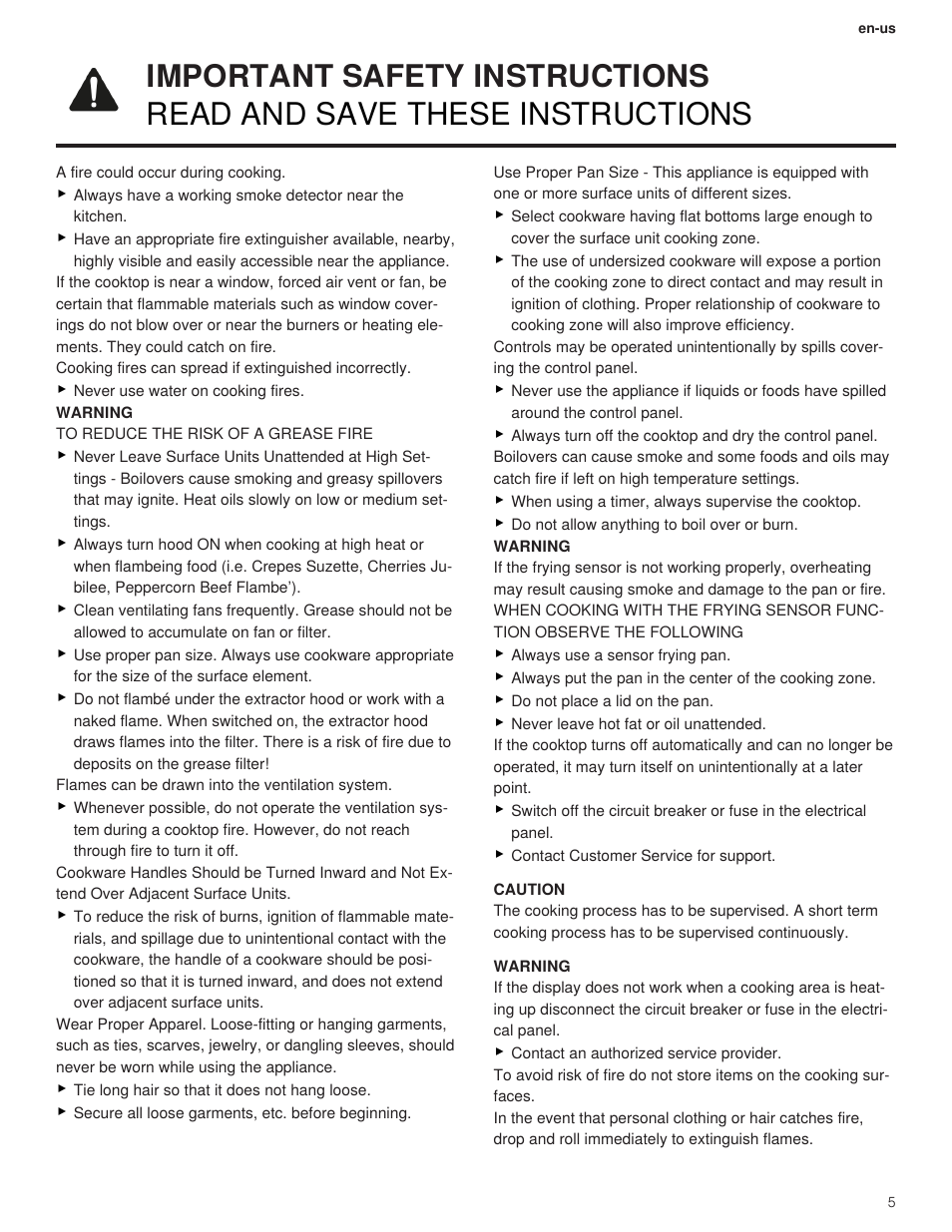 Thermador Masterpiece Series 36 Inch Induction Smart Cooktop Use and Care Guide User Manual | Page 5 / 76