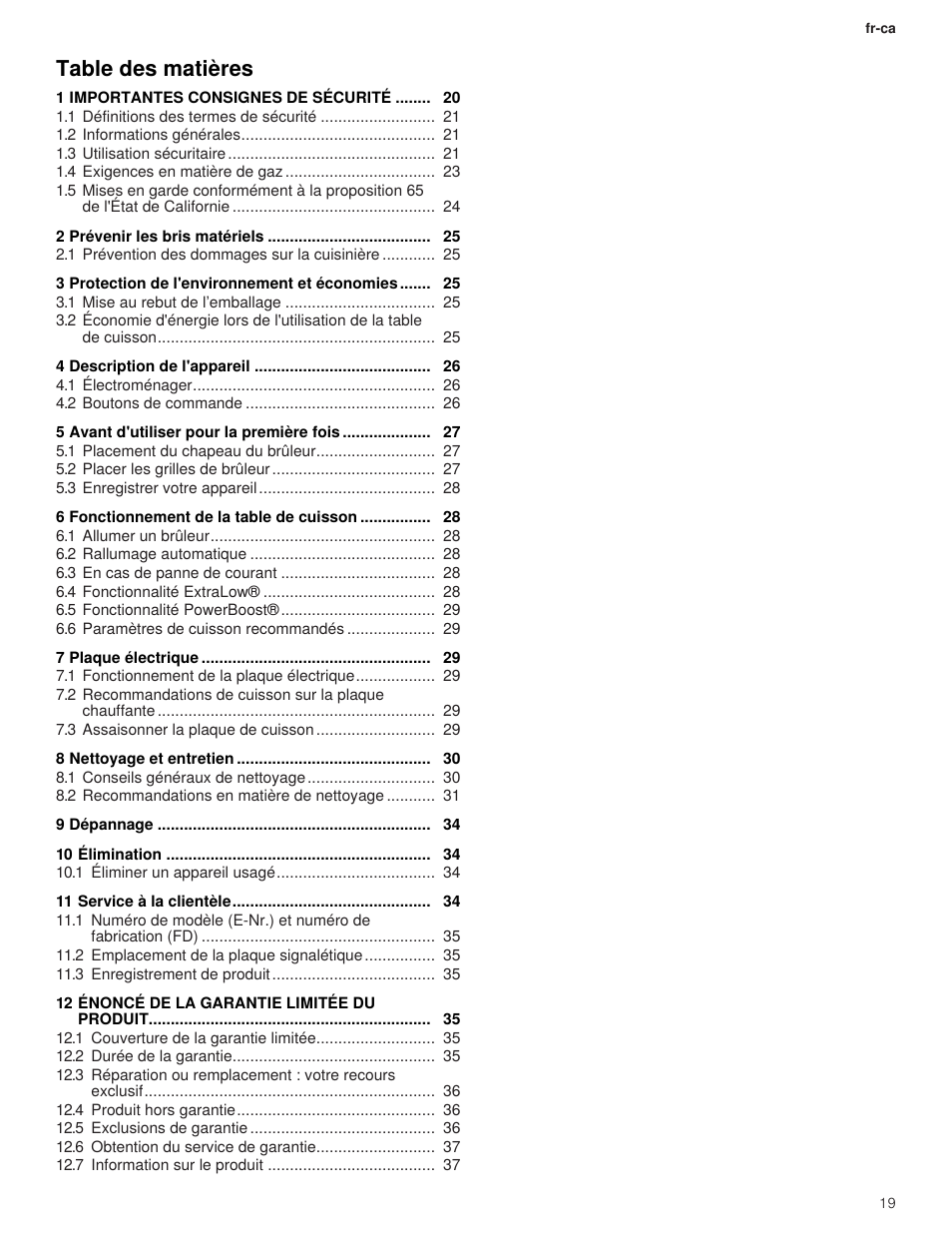 Thermador Professional Series Gas Rangetop Use and Care Guide User Manual | Page 19 / 40