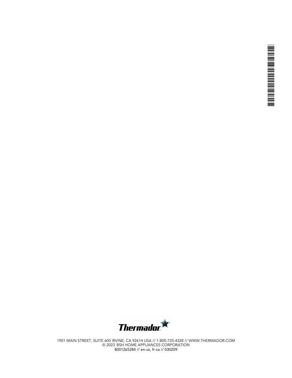 Thermador Professional Series Gas Rangetop Use and Care Guide User Manual | Page 40 / 40