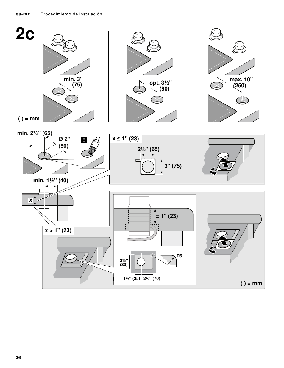 Gaggenau 400 Series 36 Inch Induction Smart Cooktop Knobs Installation Instructions User Manual | Page 36 / 40