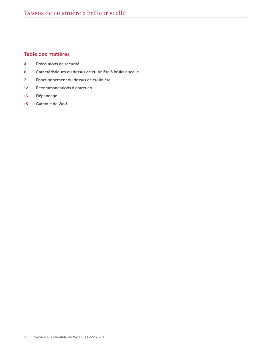 Wolf 36 Inch Pro-Style Gas Rangetop Use and Care Guide User Manual | Page 30 / 58