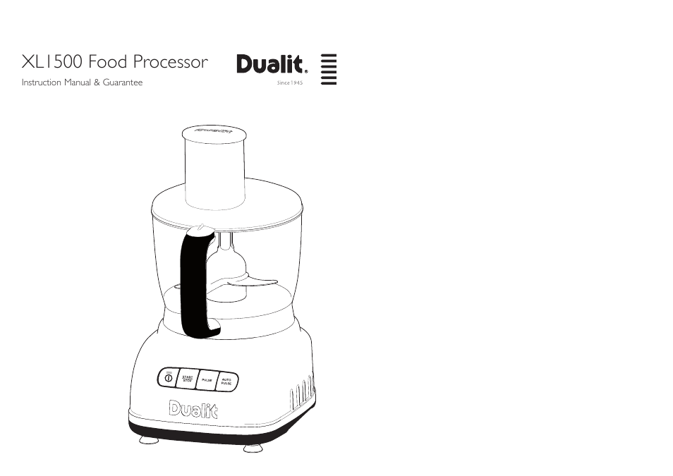 Dualit XL1500 User Manual | 13 pages