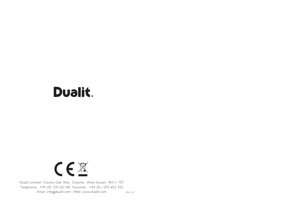 Dualit XL1500 User Manual | Page 13 / 13