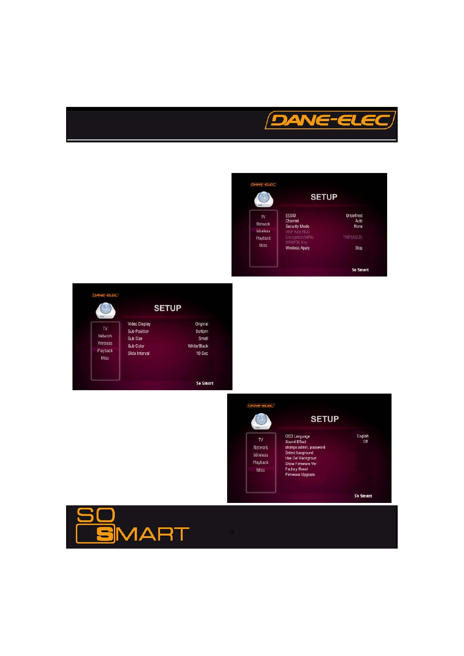 Diapositive numéro 19, Chapter 3: basic setup | Dane-Elec Memory SO SMART 802.11 User Manual | Page 19 / 53