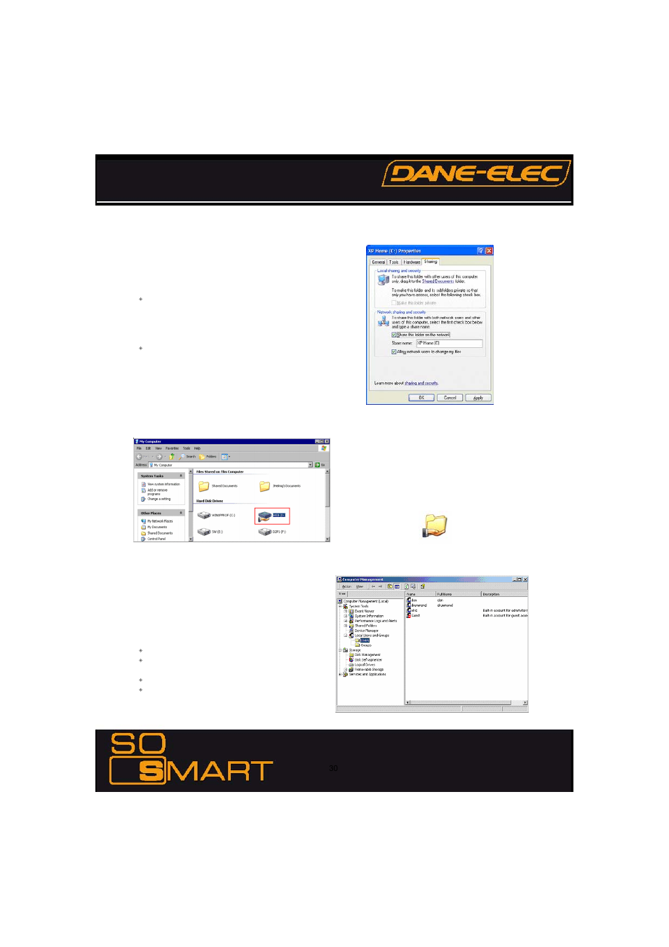 Diapositive numéro 30, Chapter 4: connecting so smart to a network | Dane-Elec Memory SO SMART 802.11 User Manual | Page 30 / 53