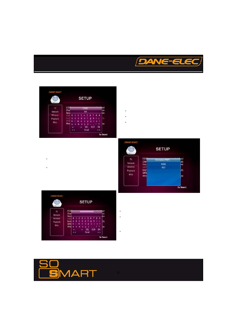 Diapositive numéro 35, Chapter 4: connecting so smart to a network | Dane-Elec Memory SO SMART 802.11 User Manual | Page 35 / 53