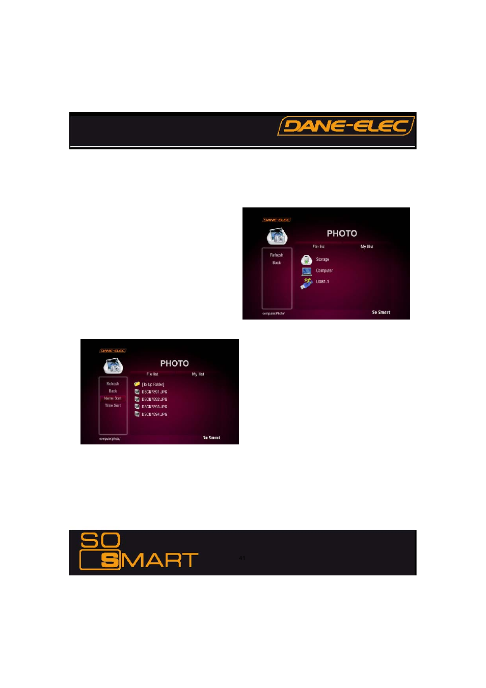 Diapositive numéro 41, Chapter 5: media playback, 3 image playback | Dane-Elec Memory SO SMART 802.11 User Manual | Page 41 / 53