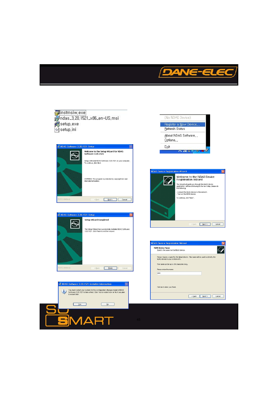 Diapositive numéro 45, Chapter 6: how to setup ndas | Dane-Elec Memory SO SMART 802.11 User Manual | Page 45 / 53