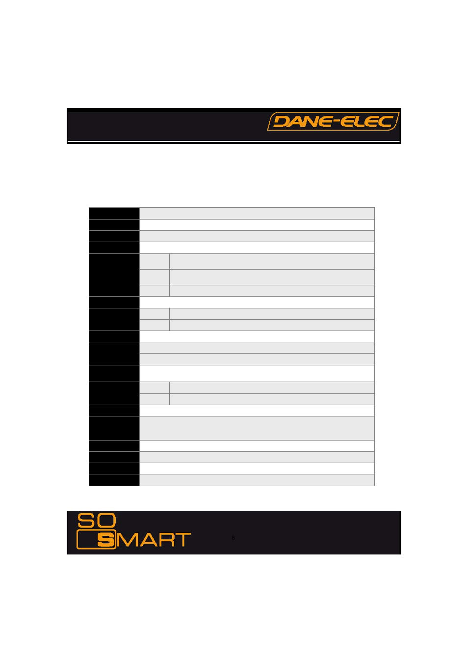 Diapositive numéro 8, Chapter 2: introduction, 2 technical specifications | Dane-Elec Memory SO SMART 802.11 User Manual | Page 8 / 53