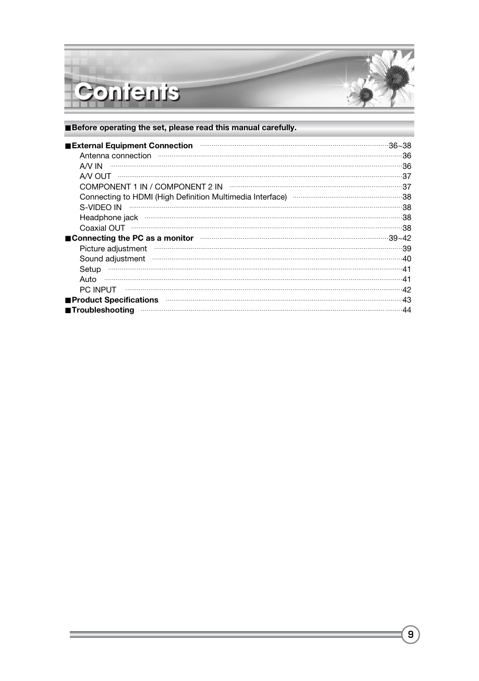 DiBoss LCD-TV LT-40H6MVH User Manual | Page 10 / 48